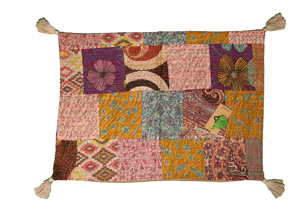 Kantha stonewash pude 50*70 cm, bomuld