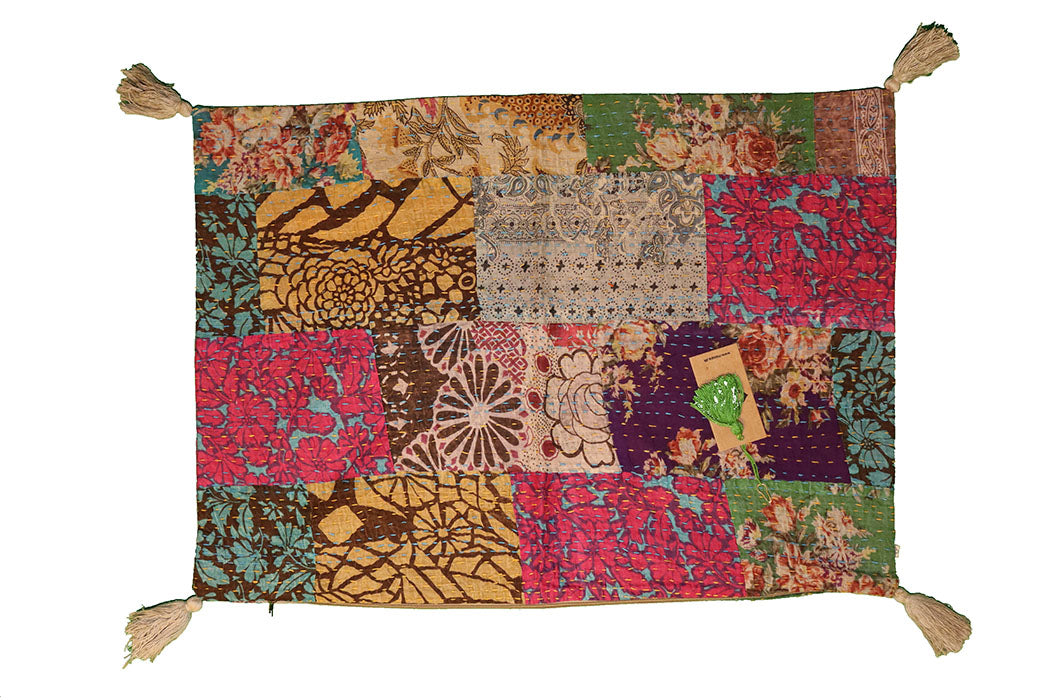 Kantha stonewash pude 50*70 cm, bomuld