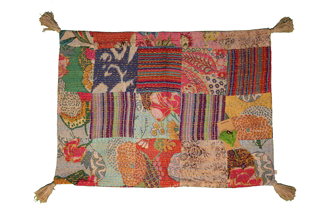 Kantha stonewash pude 50*70 cm, bomuld
