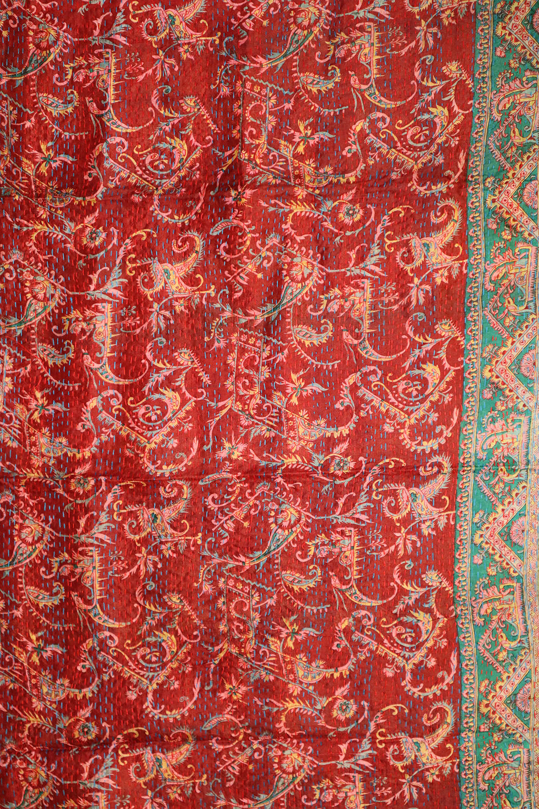 Sari kantha silke tørklæde 40*190 cm