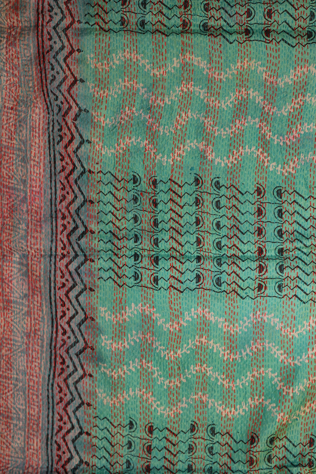 Sari kantha silke tørklæde 40*190 cm