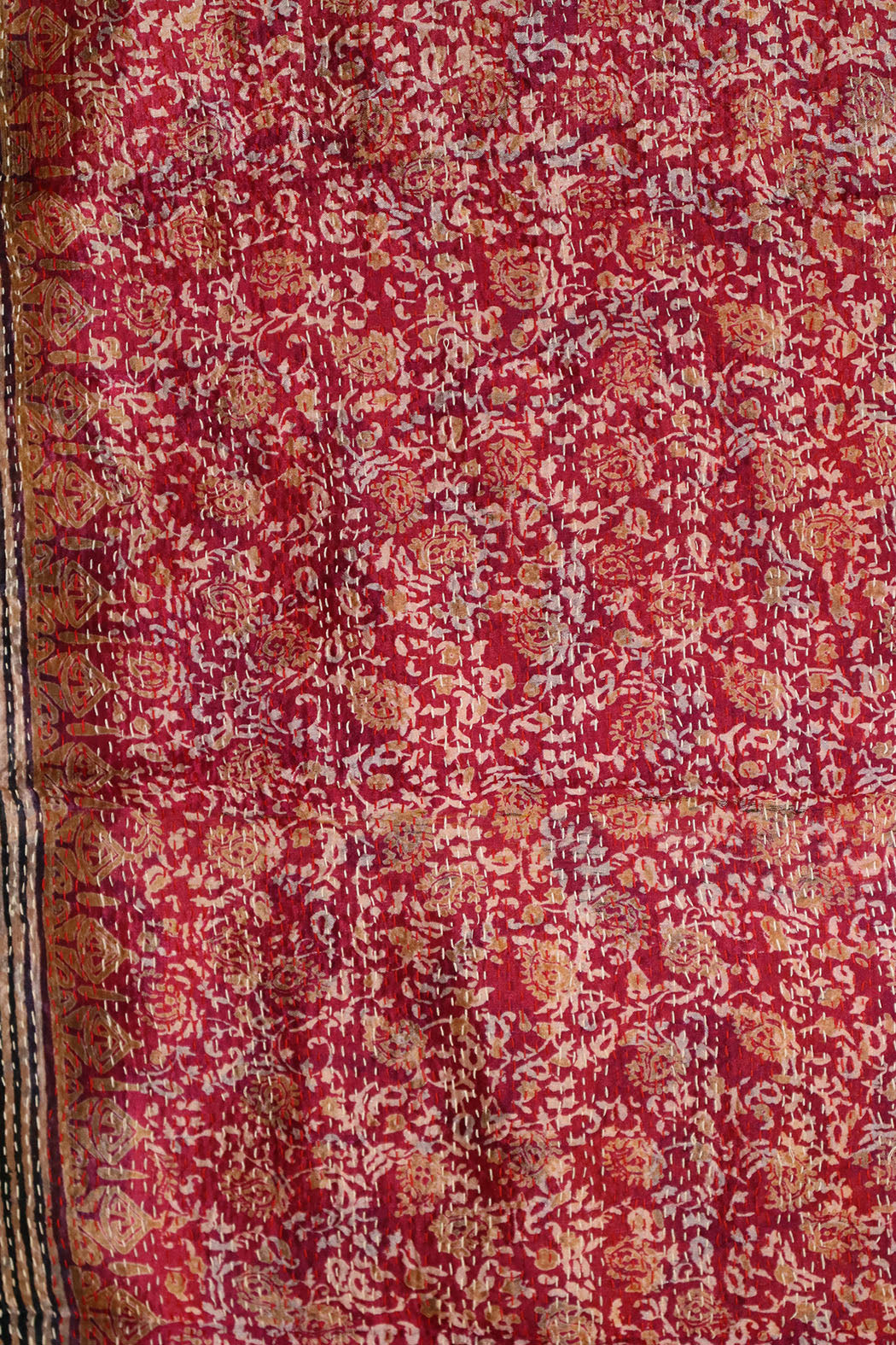 Sari kantha silke tørklæde 40*190 cm