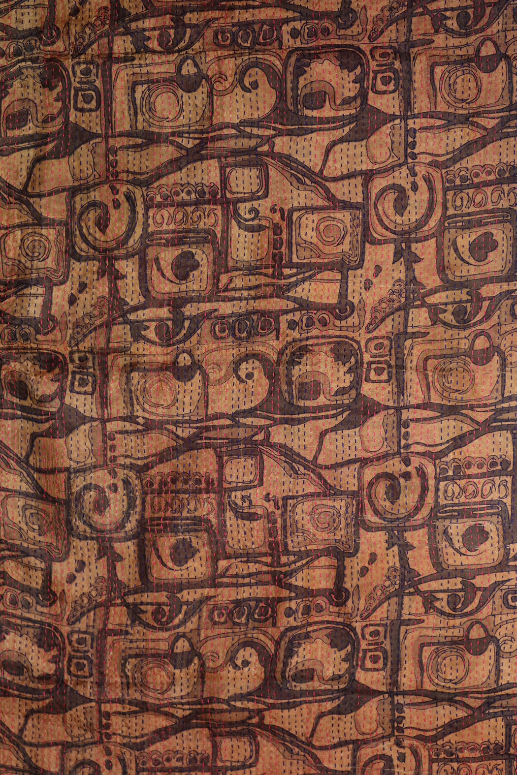 Sari kantha silke tørklæde 40*190 cm