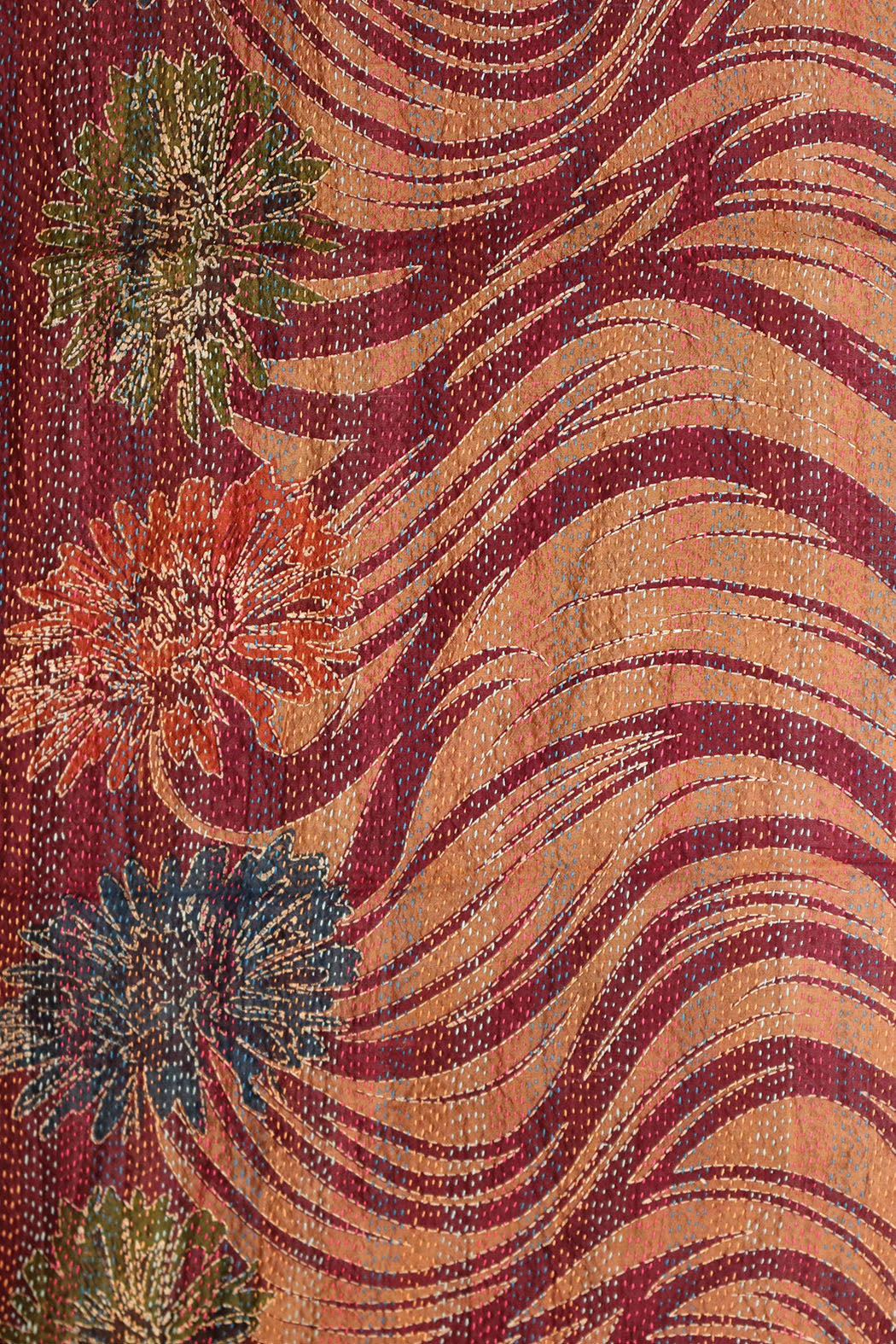 Sari kantha silke tørklæde 40*190 cm