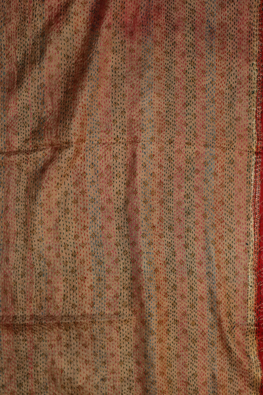 Sari kantha silke tørklæde 40*190 cm