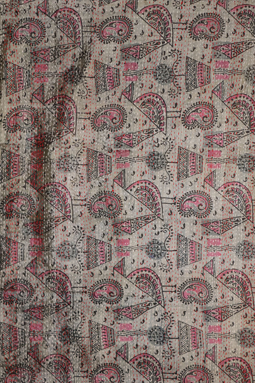 Sari kantha silke tørklæde 40*190 cm