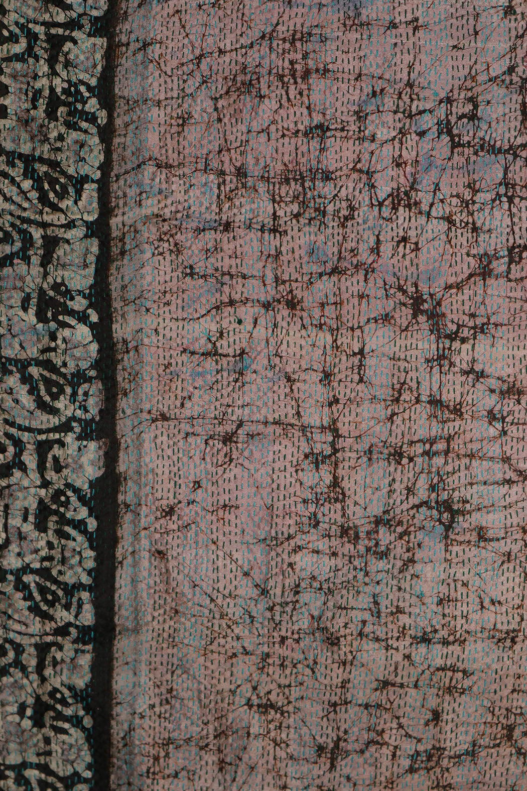 Sari kantha silke tørklæde 40*190 cm