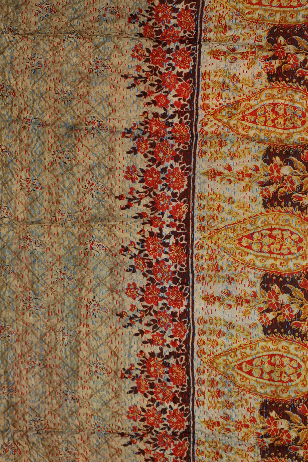 Sari kantha silke tørklæde 40*190 cm