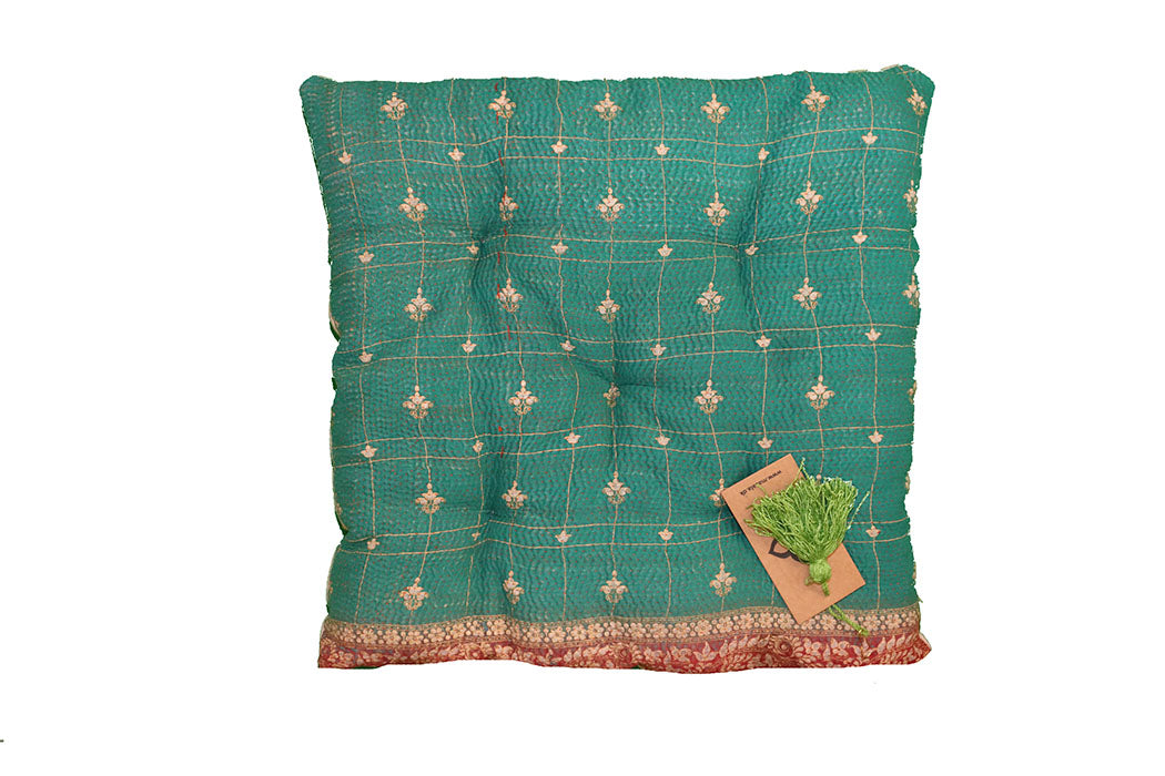 Kantha vintage hynde 40*40 cm bomuld