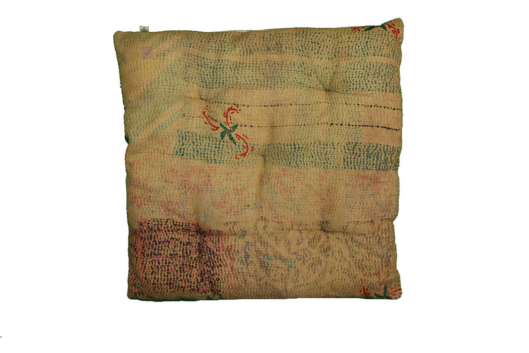 Kantha vintage hynde 40*40 cm bomuld