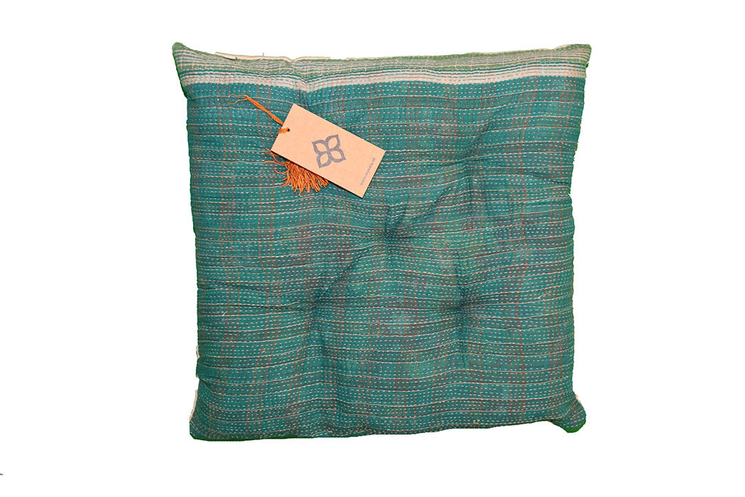 Kantha vintage hynde 40*40 cm bomuld