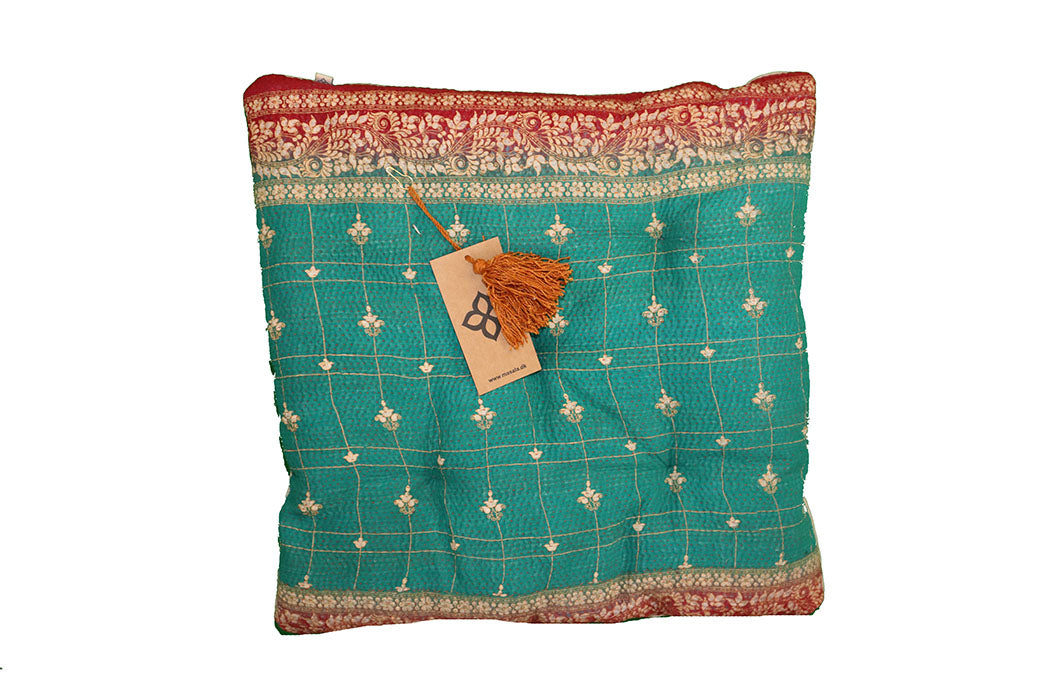 Kantha vintage hynde 40*40 cm bomuld