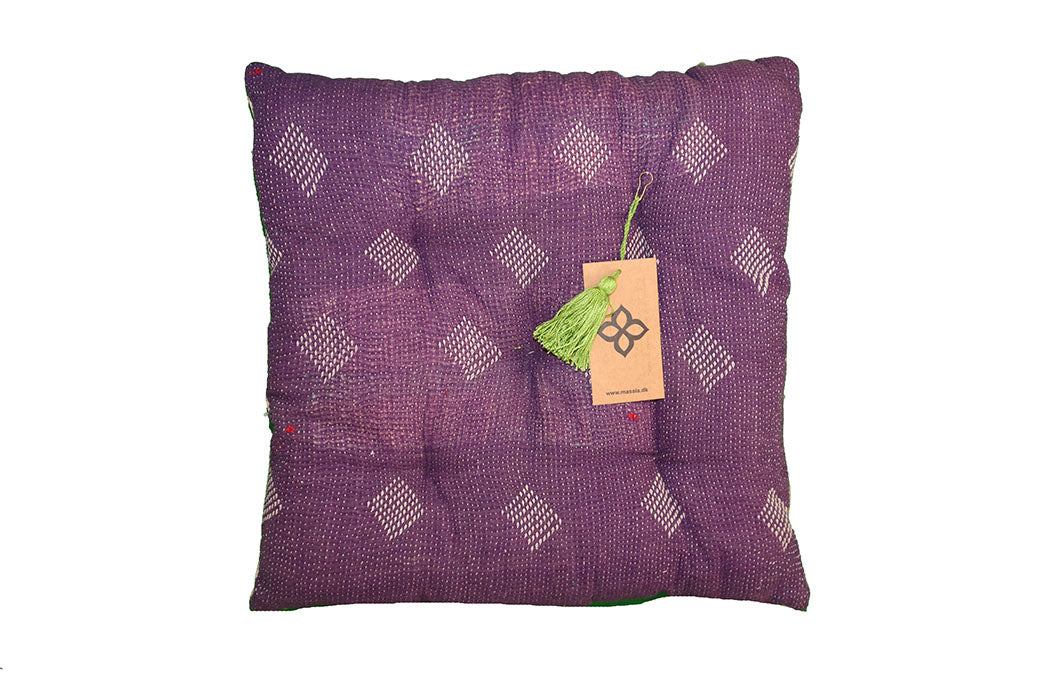 Kantha vintage hynde 40*40 cm bomuld