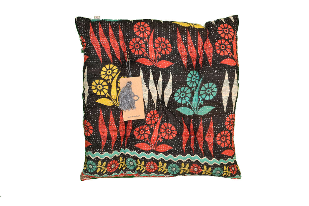Kantha vintage hynde 40*40 cm bomuld