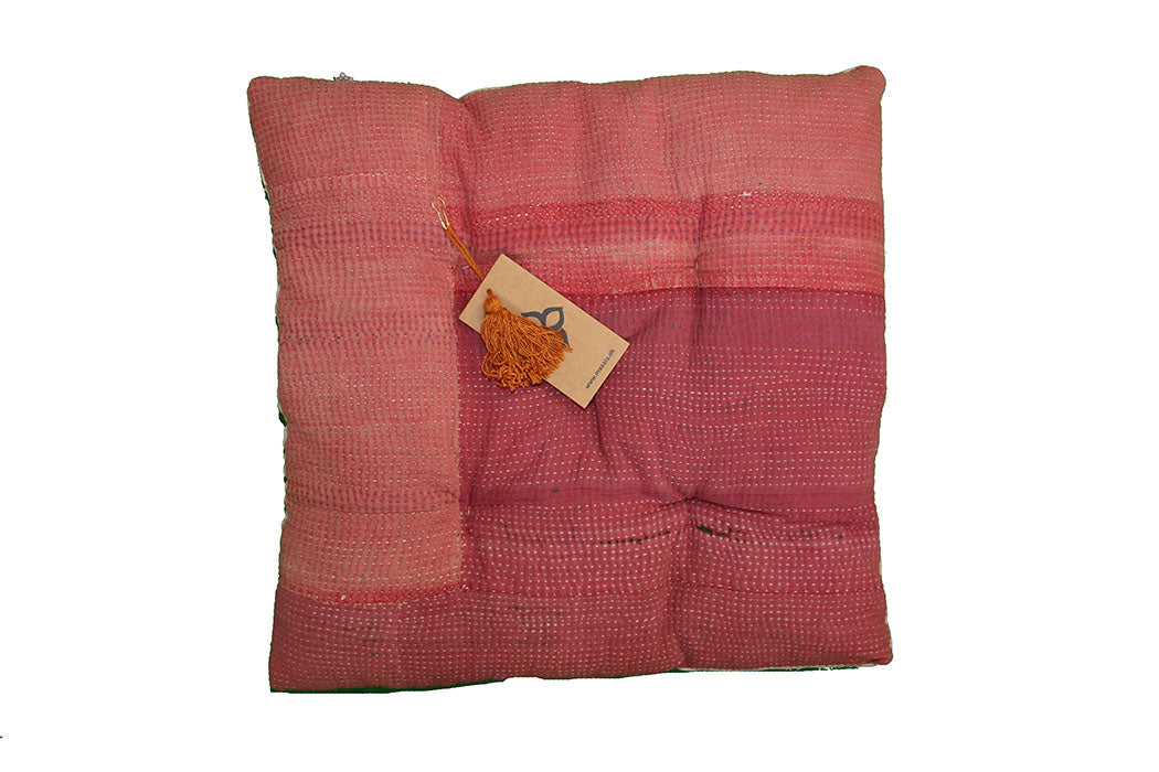 Kantha vintage hynde 40*40 cm bomuld