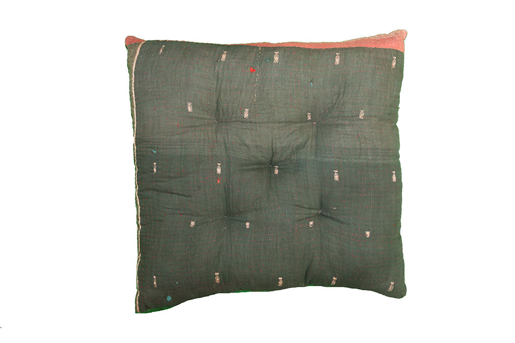 Kantha vintage hynde 40*40 cm bomuld