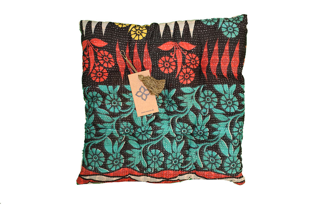 Kantha vintage hynde 40*40 cm bomuld