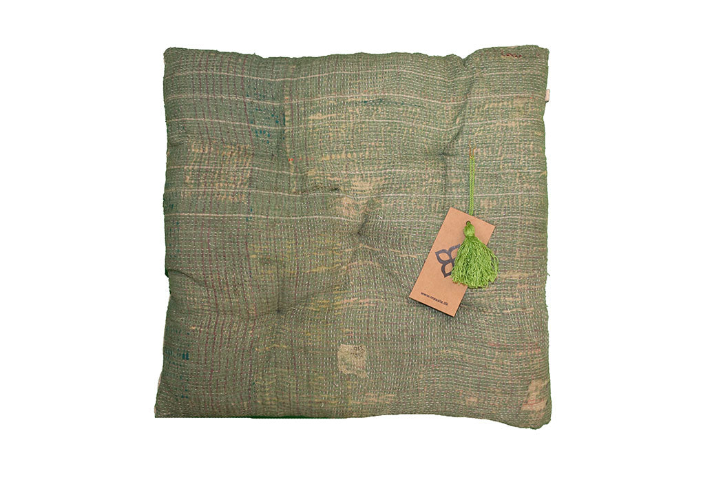 Kantha vintage hynde 40*40 cm bomuld