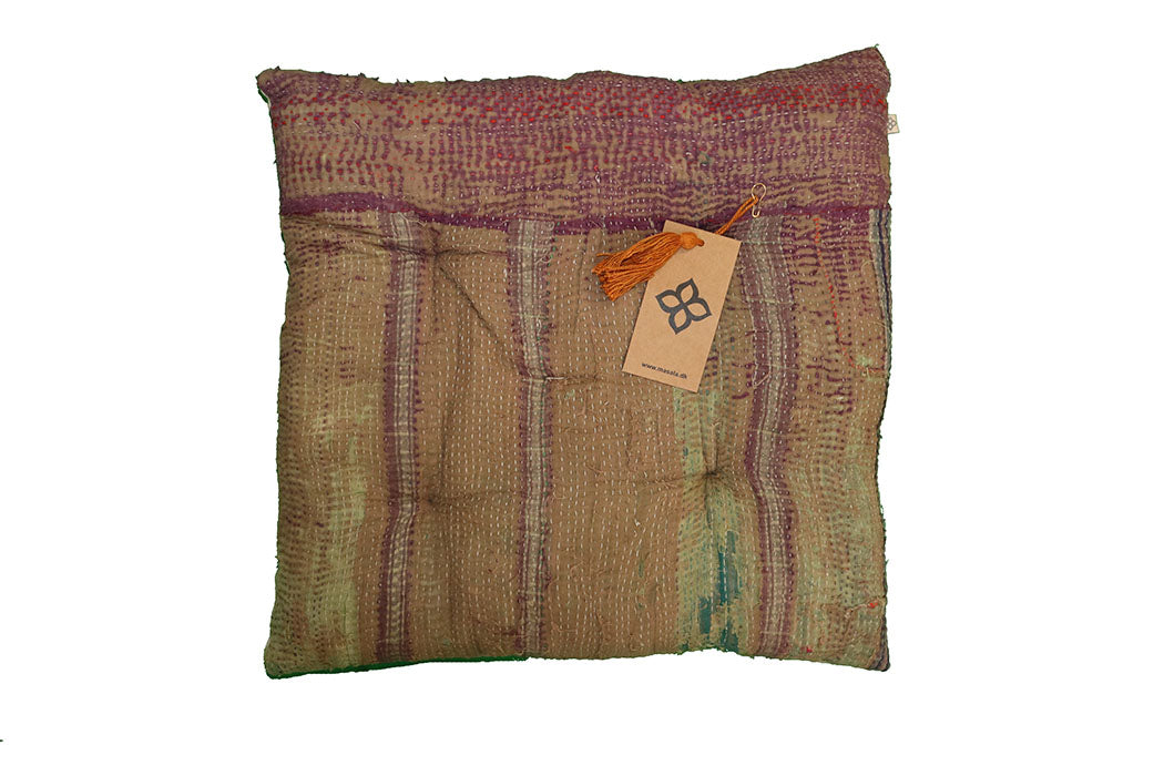 Kantha vintage hynde 40*40 cm bomuld