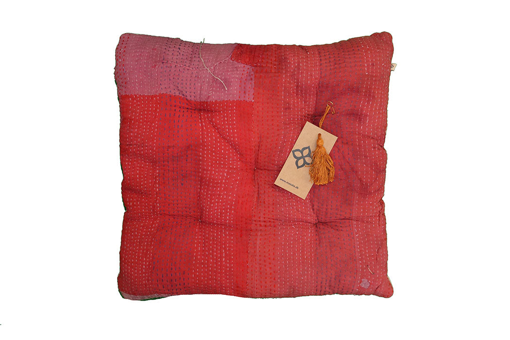Kantha vintage hynde 40*40 cm bomuld