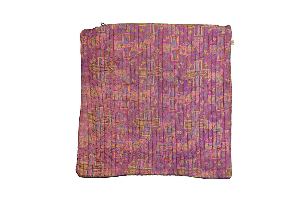 Quilted silke pude 45*45 cm