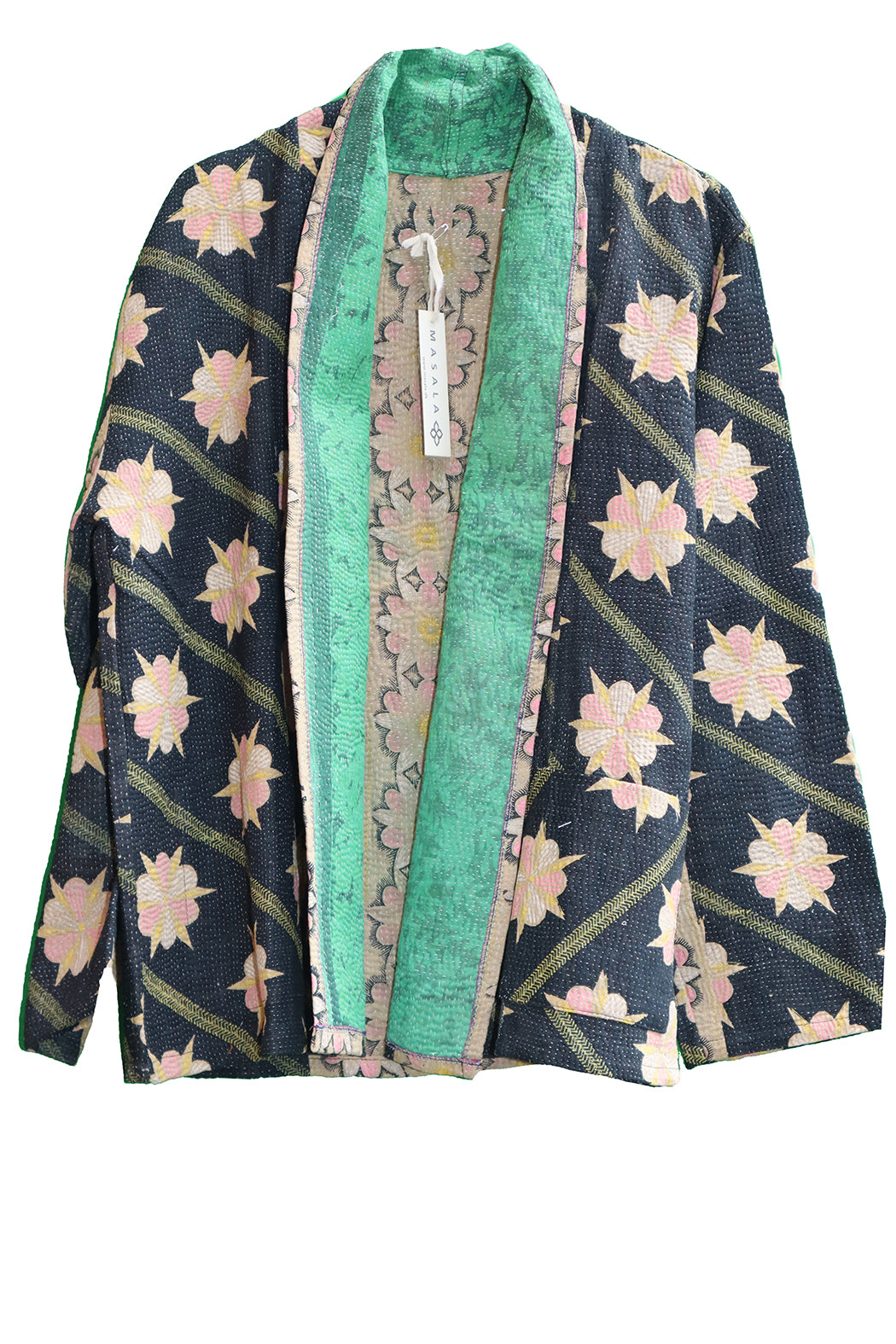 Ally kantha quilt jacket cotton one size