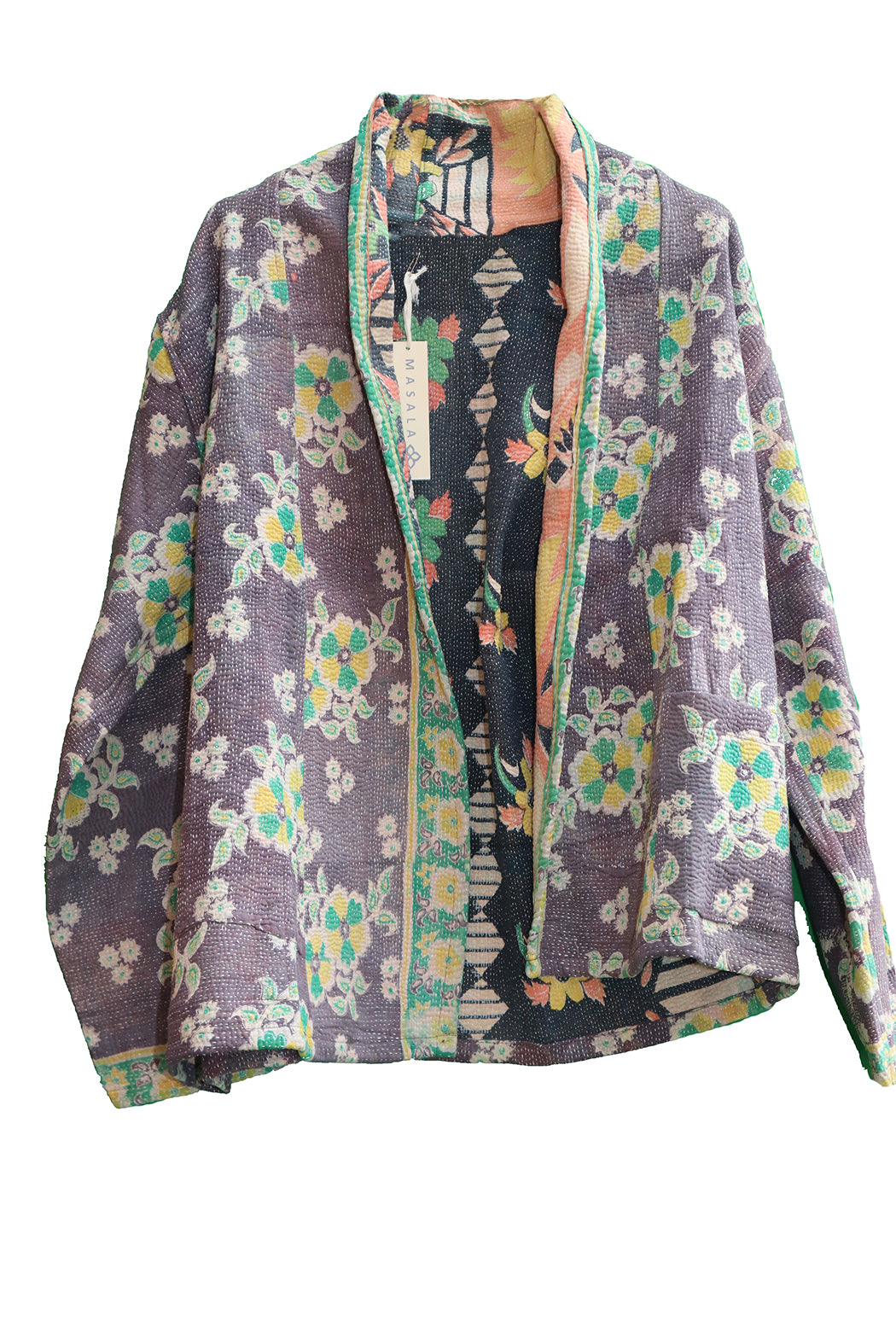 Ally kantha quilt jacket cotton one size