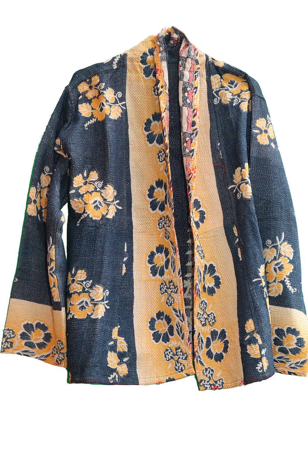 Ally kantha quilt jacket cotton one size