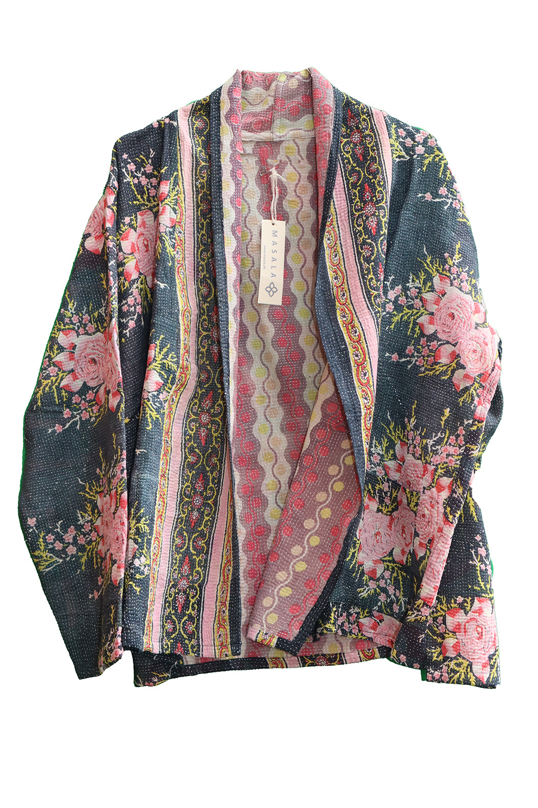Ally kantha quilt jacket cotton one size