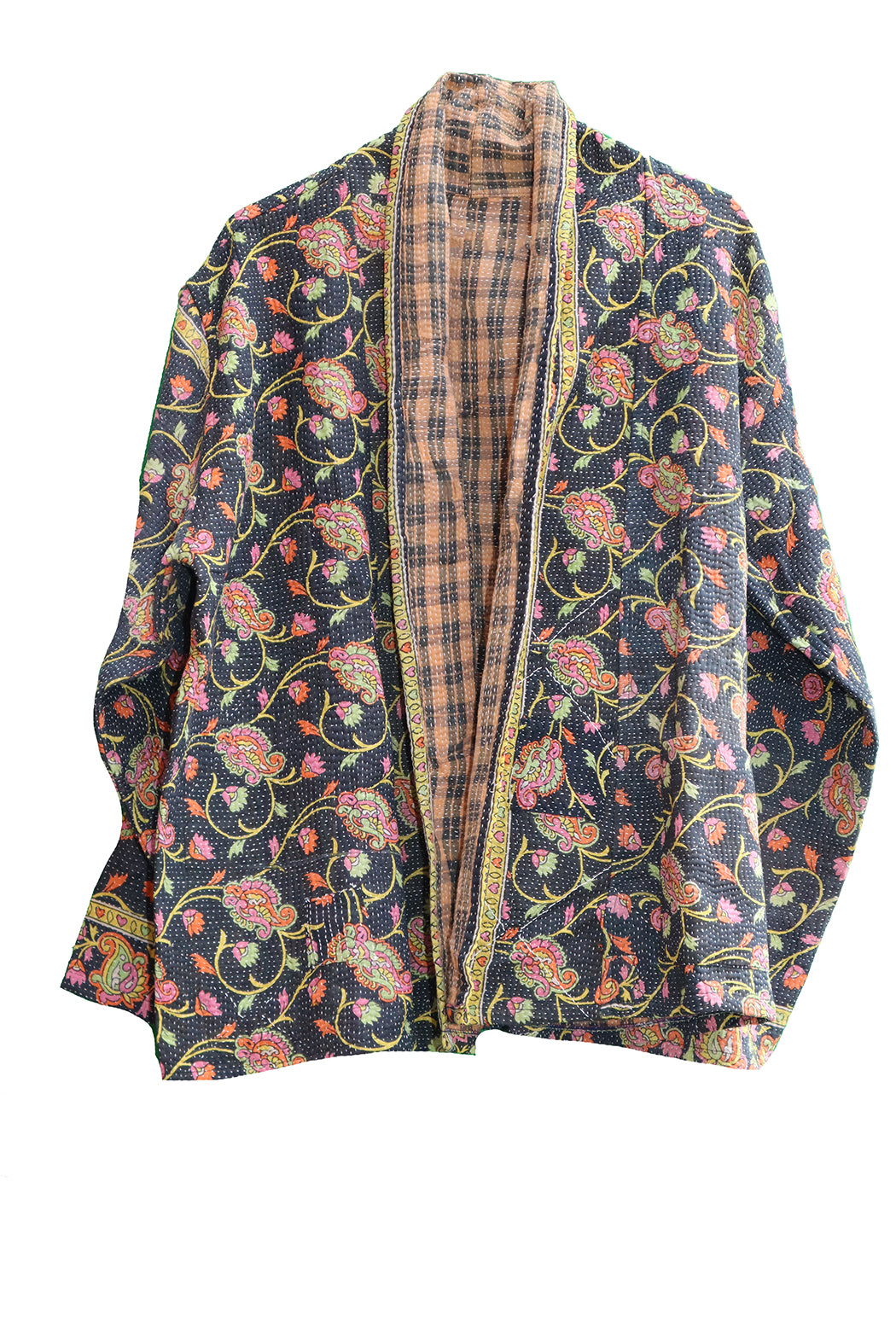Ally kantha quilt jacket cotton one size