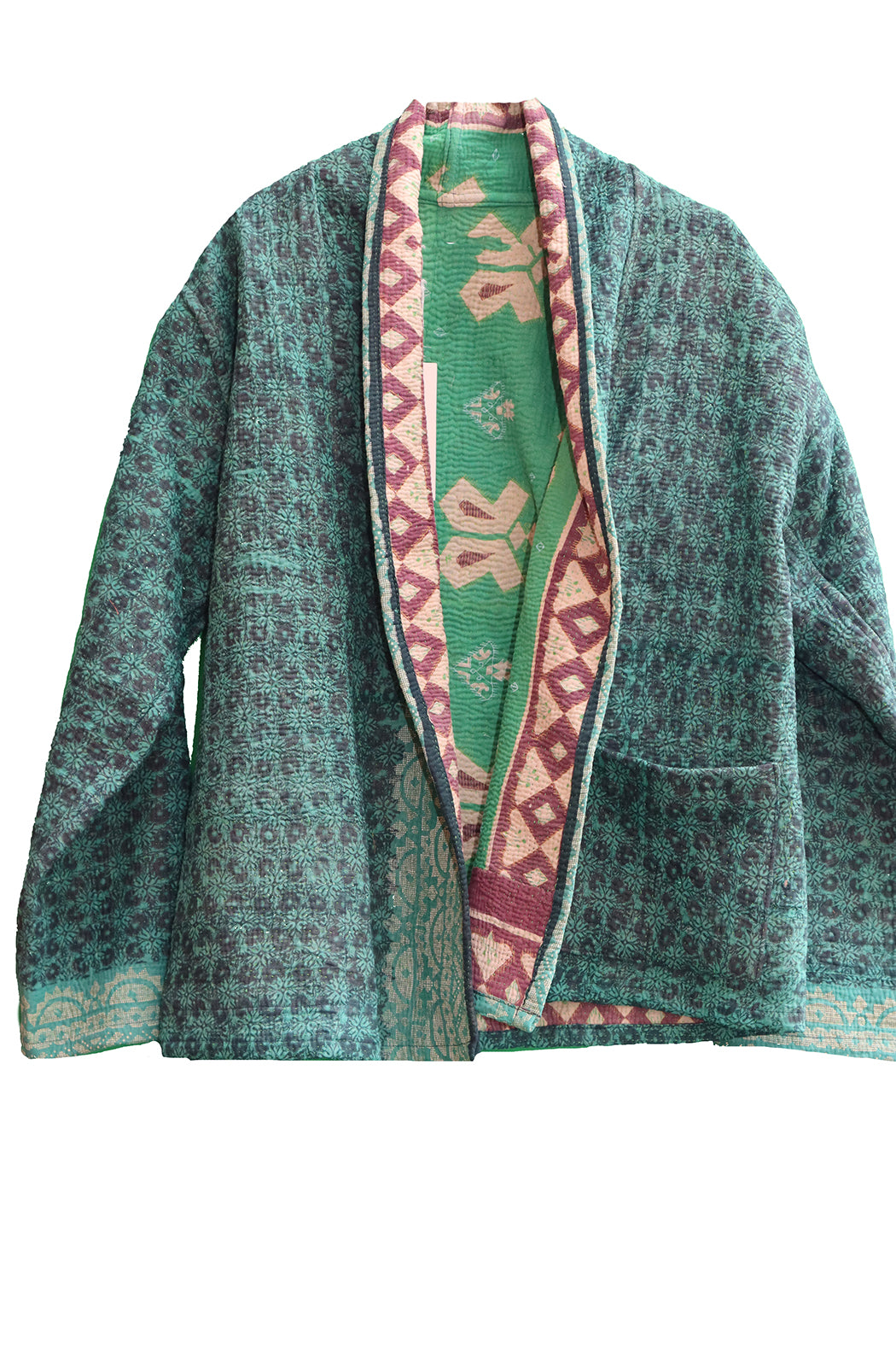 Ally kantha quilt jacket cotton one size