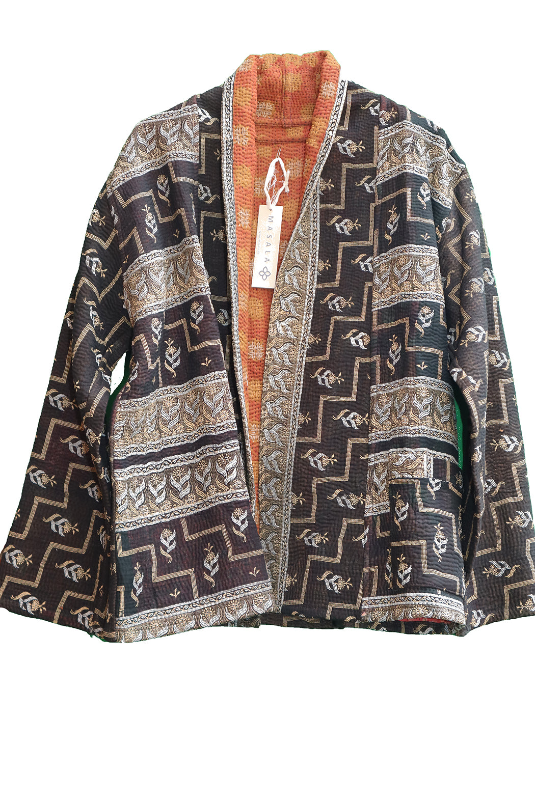 Ally kantha quilt jacket cotton one size
