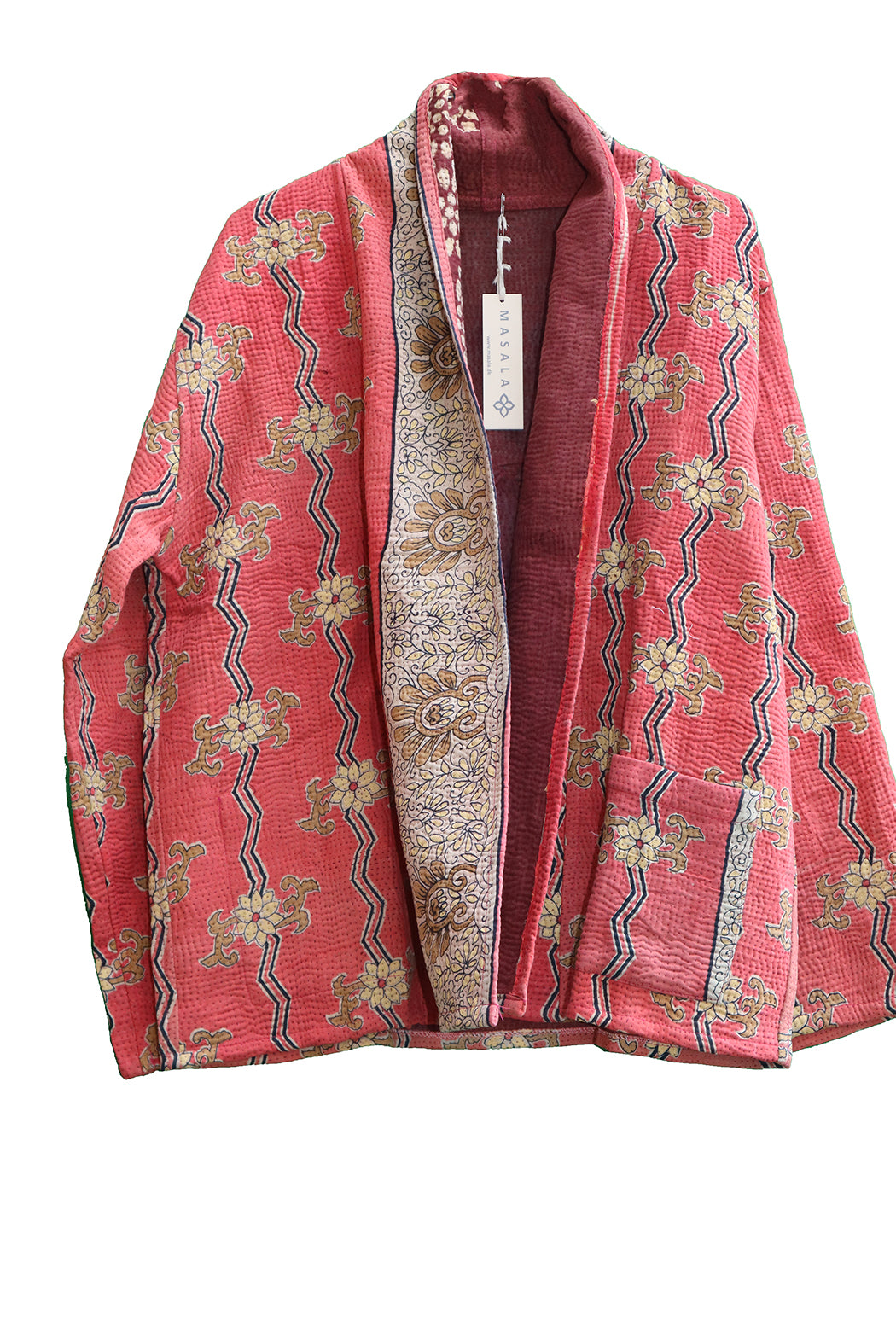 Ally kantha quilt jacket cotton one size