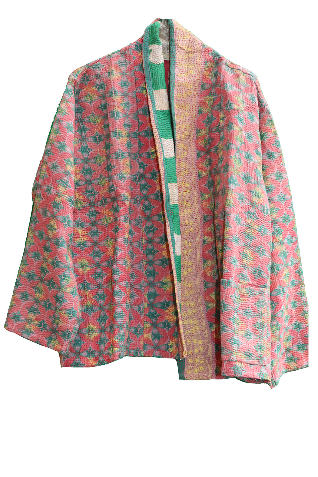 Ally kantha quilt jacket cotton one size