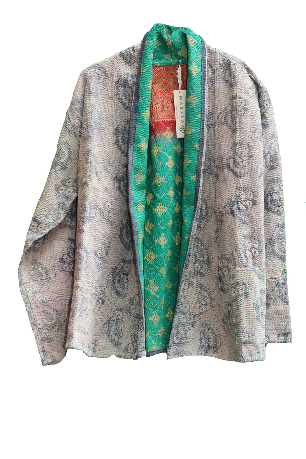 Ally kantha quilt jacket cotton one size