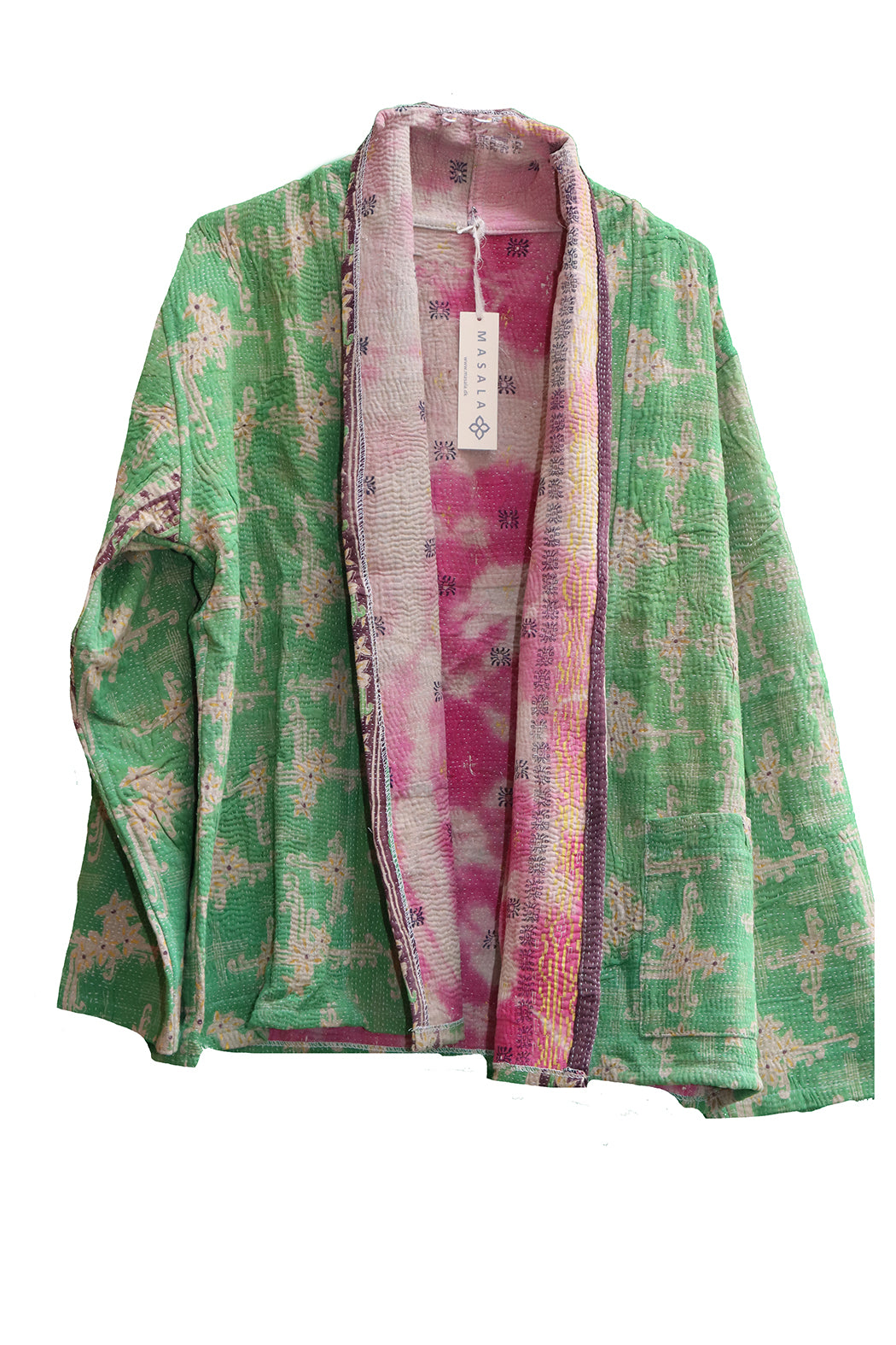 Ally kantha quilt jacket cotton one size