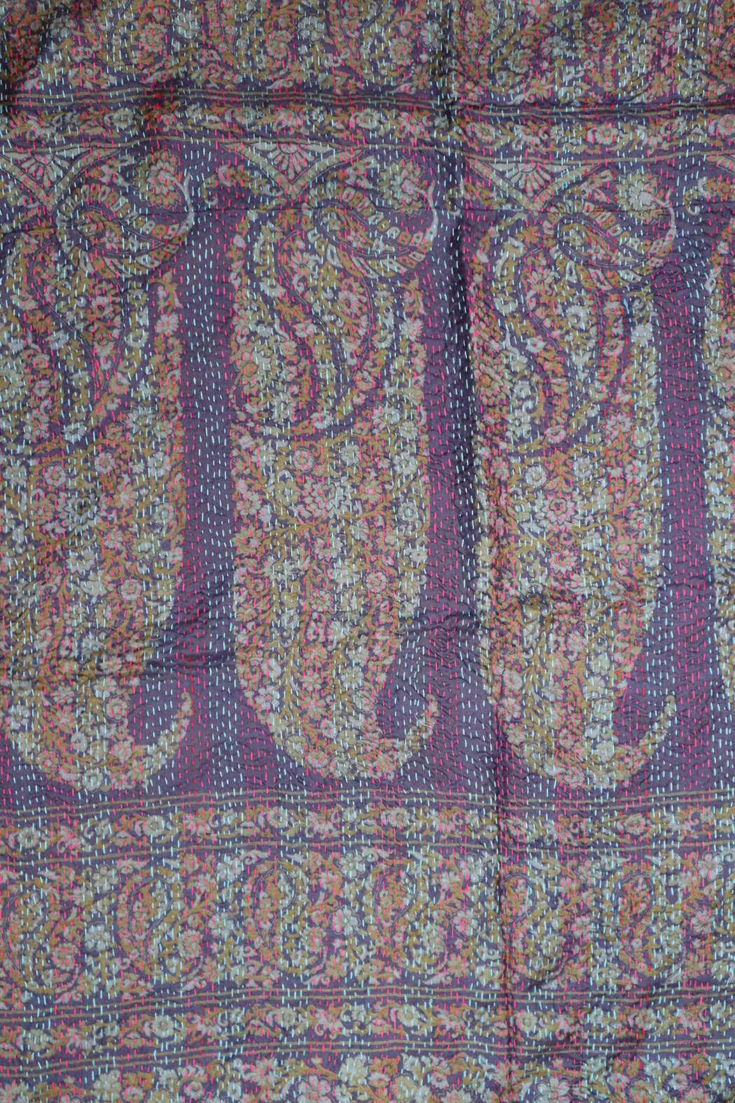 Sari kantha silke tørklæde 85*190 cm