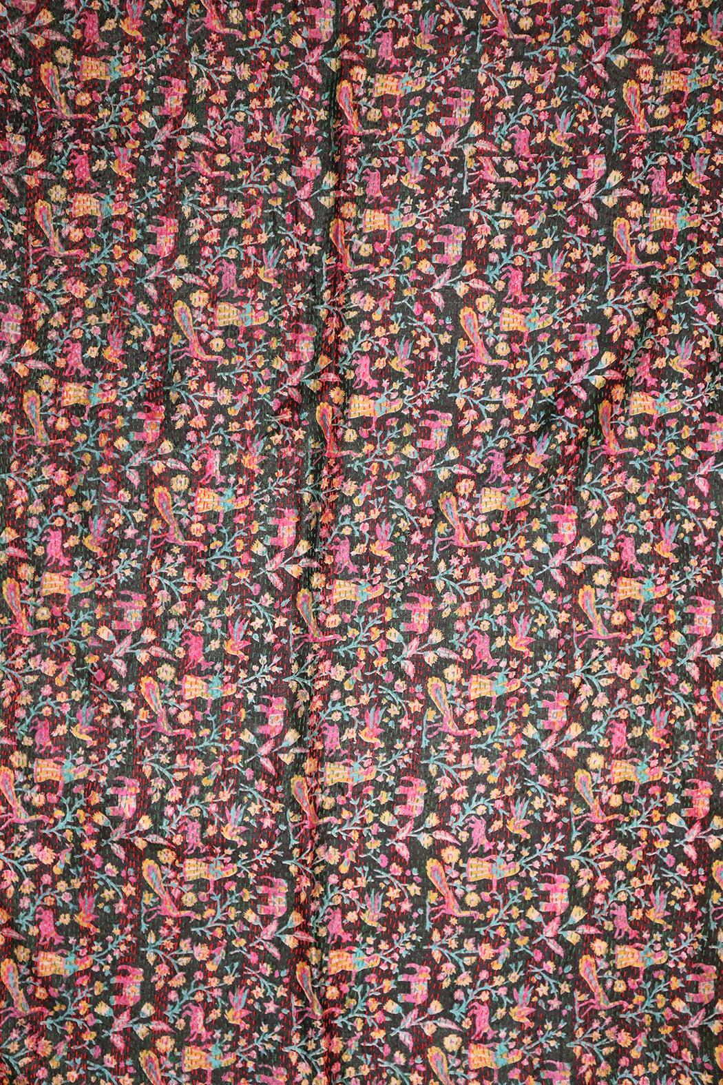 Sari kantha silke tørklæde 85*190 cm