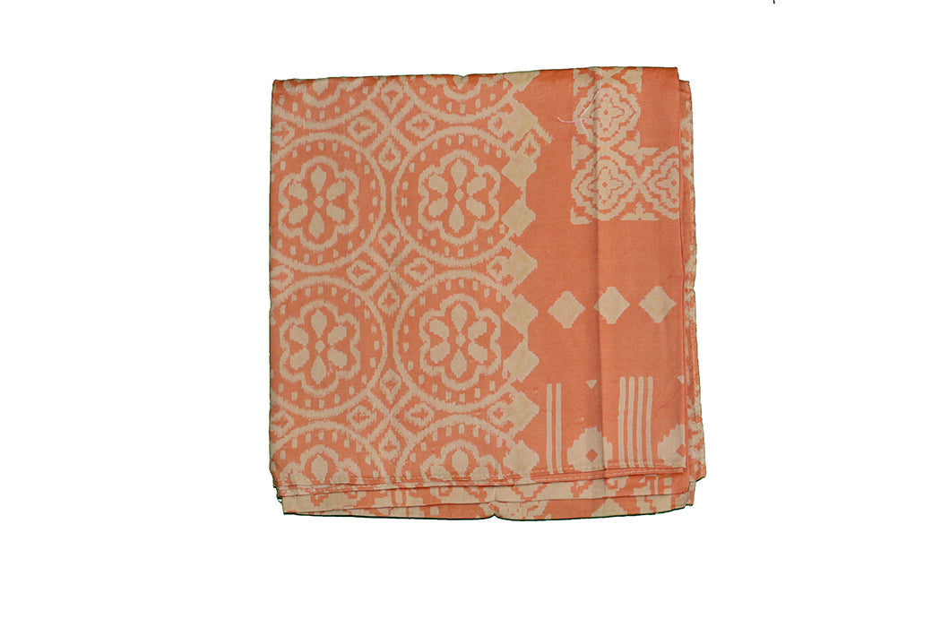 Kantha vintage scarf 90x90 cm, silk, single layer