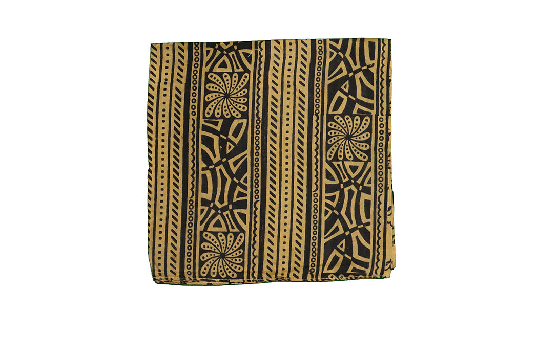 Kantha vintage scarf 90x90 cm, silk, single layer