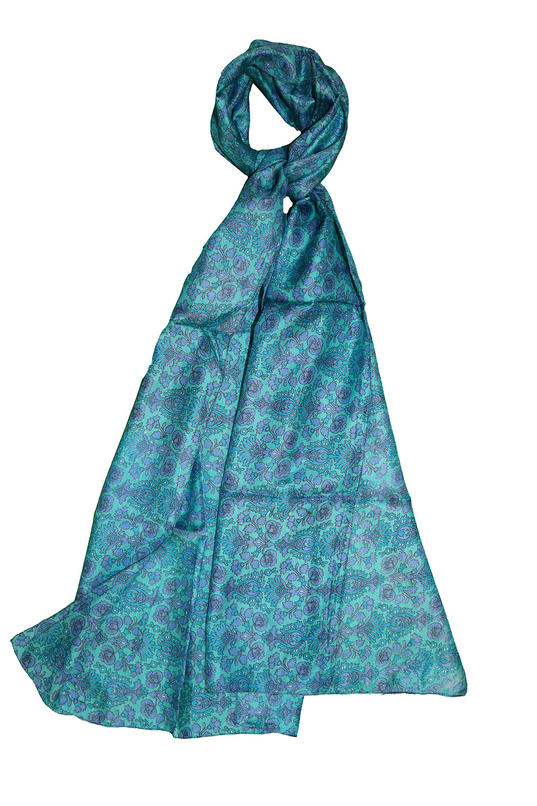 Sari vintage tørklæde 40x190 cm, silke, enkelt lag