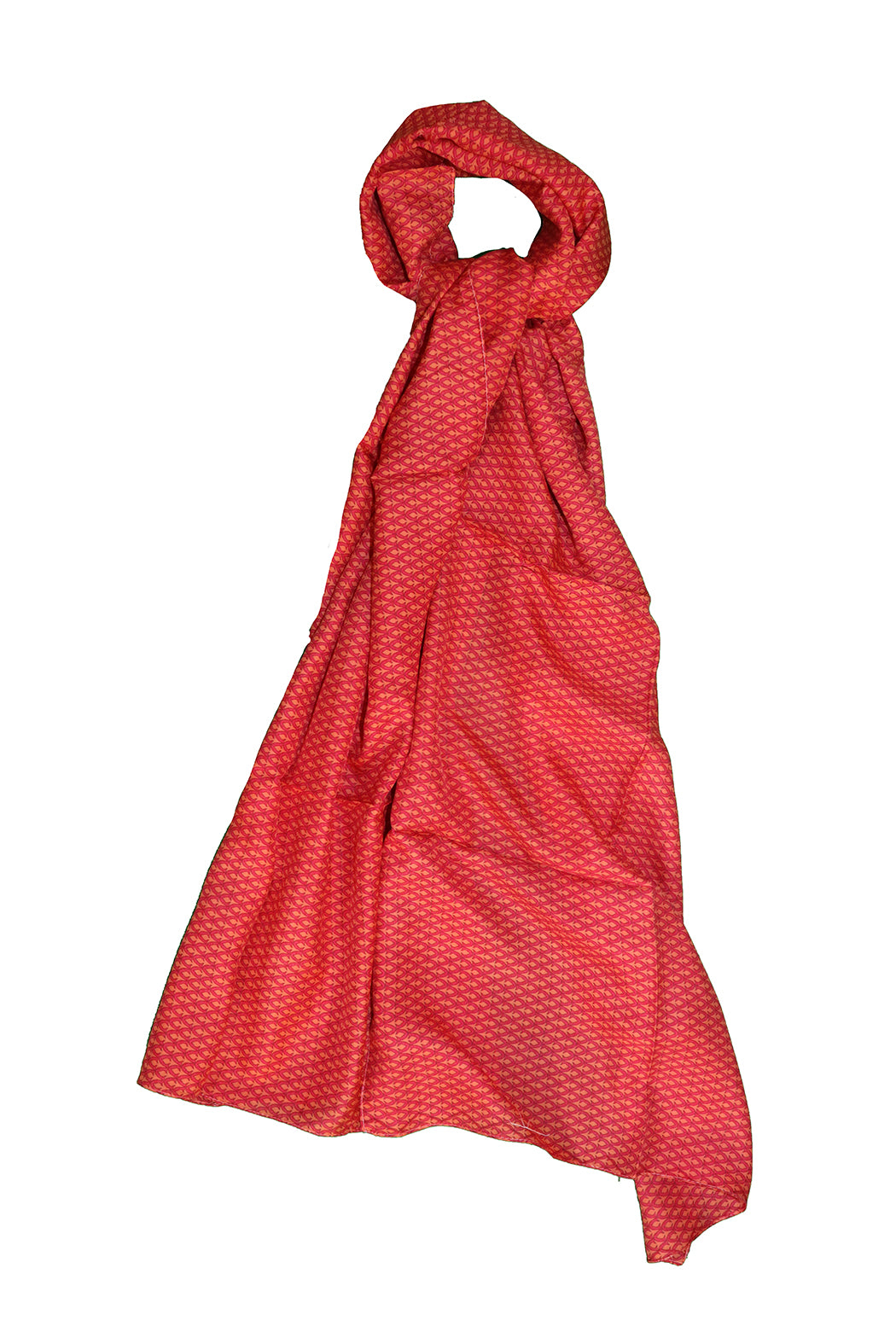 Sari vintage tørklæde 40x190 cm, silke, enkelt lag