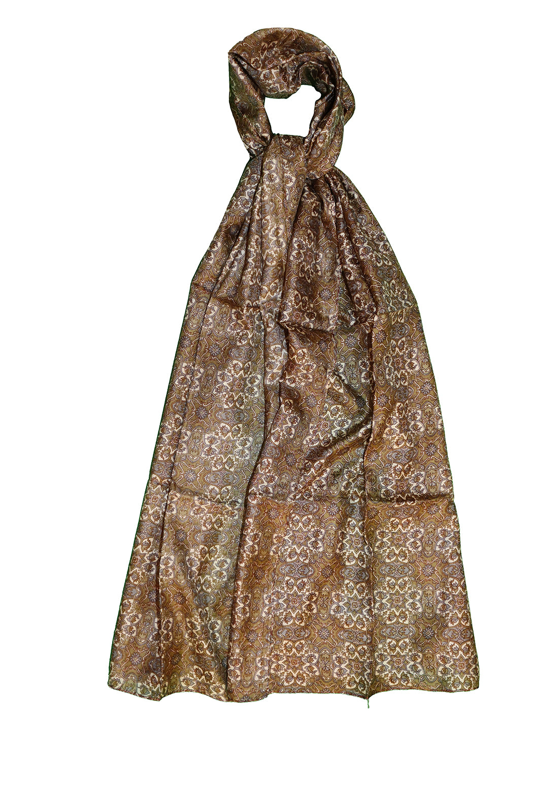 Sari vintage tørklæde 40x190 cm, silke, enkelt lag