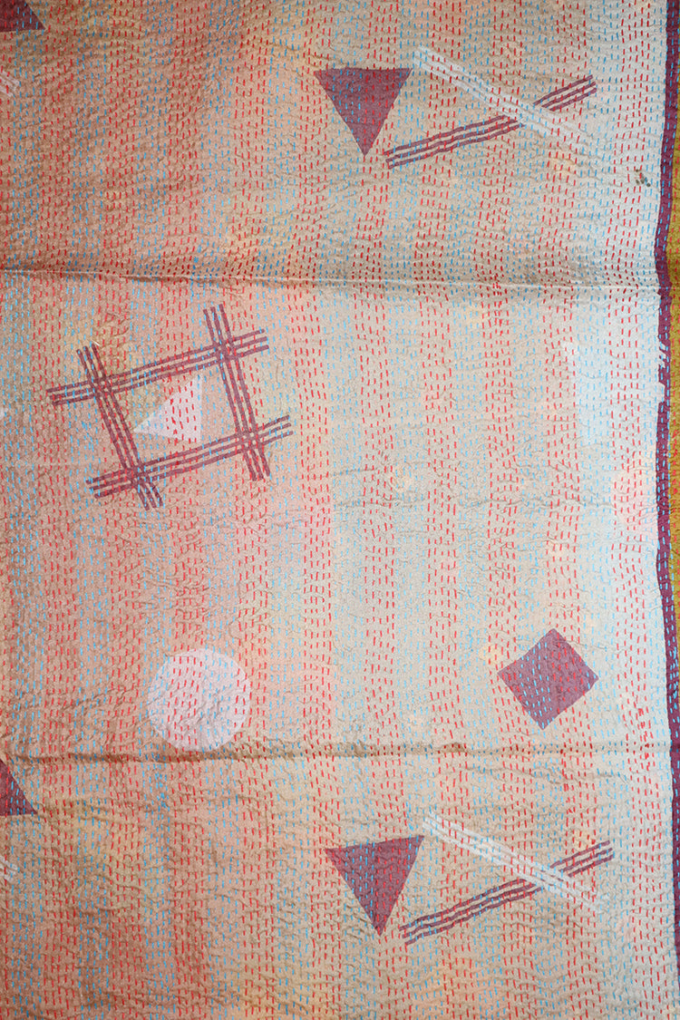 Sari-Kantha-Seidenschal 40*190 cm