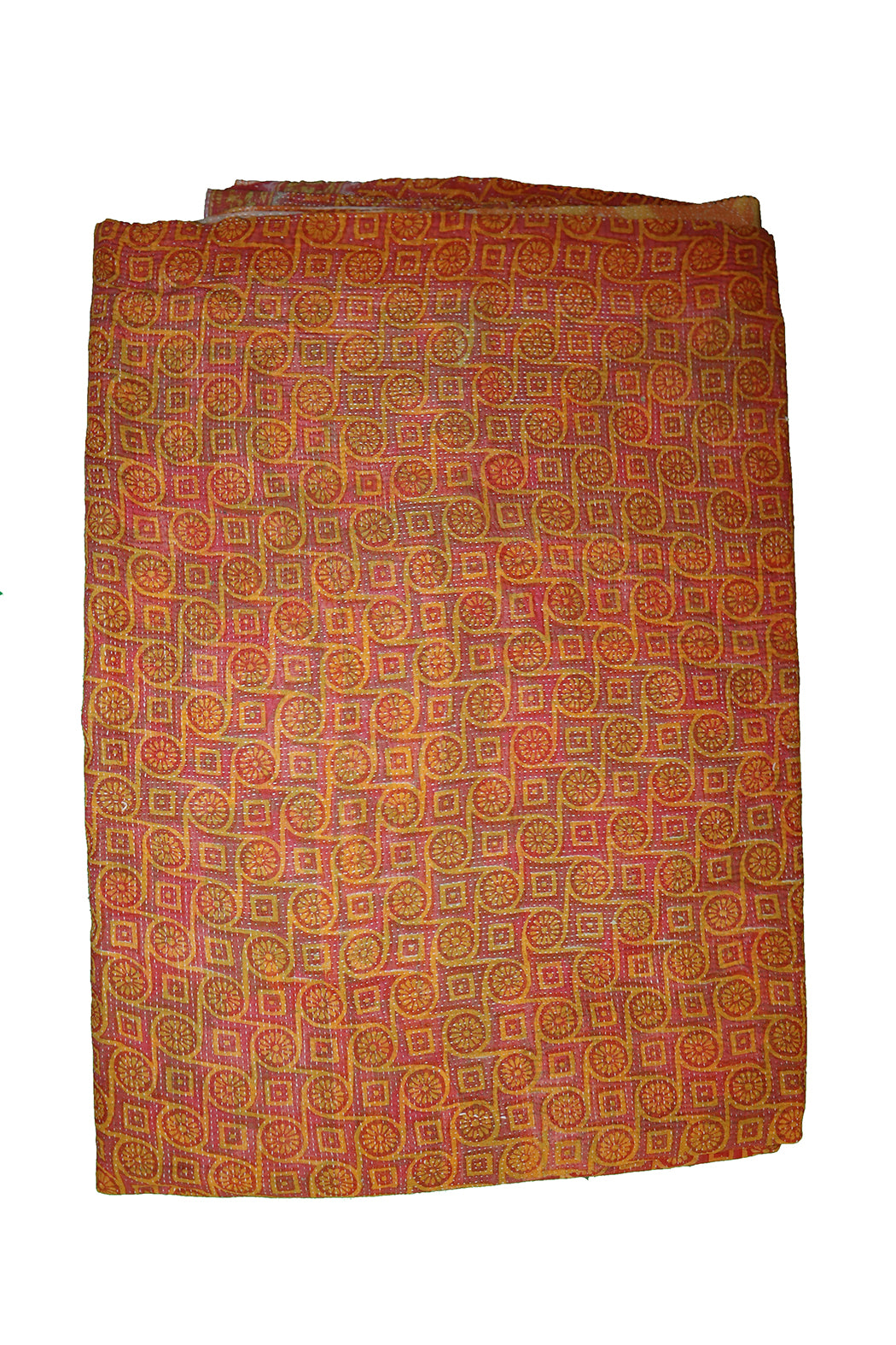 Kantha vintage tæppe ca 140x210 cm, bomuld