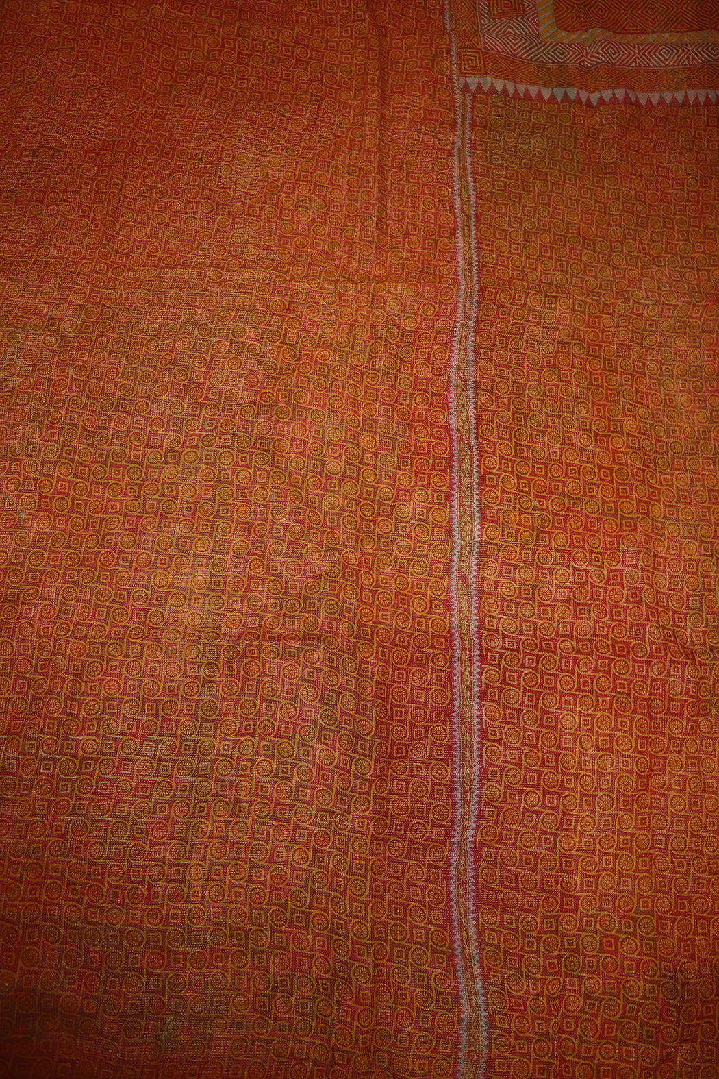 Kantha vintage tæppe ca 140x210 cm, bomuld