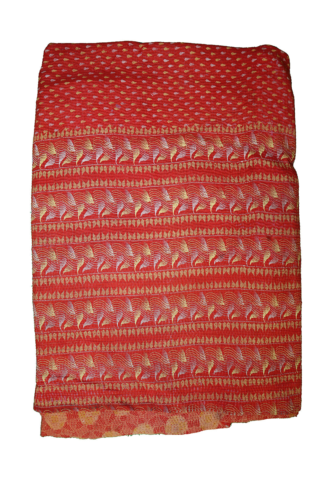 Kantha vintage tæppe ca 140x210 cm, bomuld