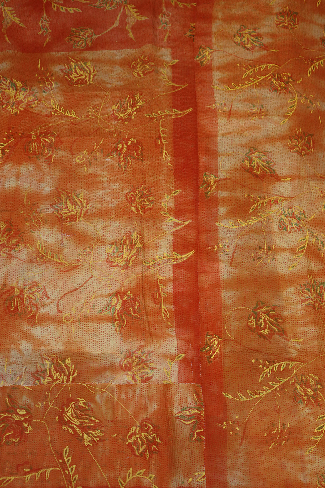 Kantha vintage tæppe ca 140x210 cm, bomuld