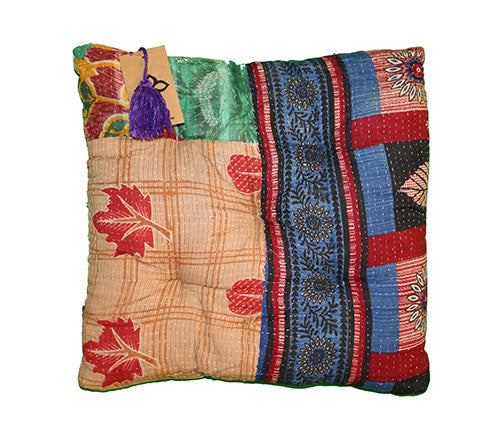 Kantha vintage hynde 40*40 cm bomuld