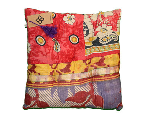 Kantha vintage hynde 40*40 cm bomuld